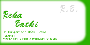 reka batki business card