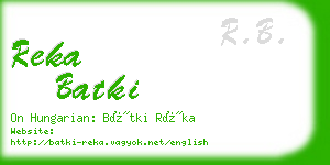 reka batki business card